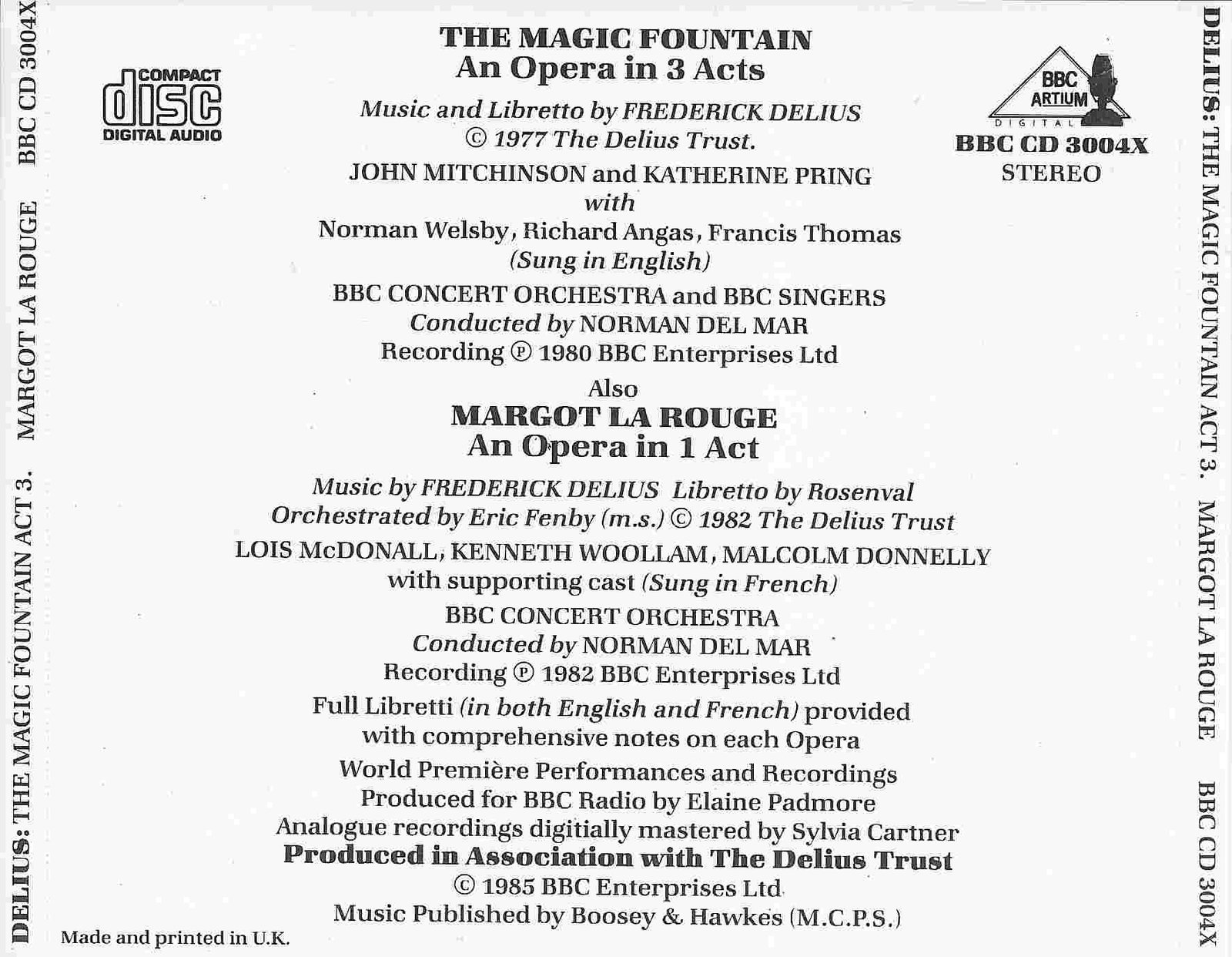 Back cover of BBCCD3004X